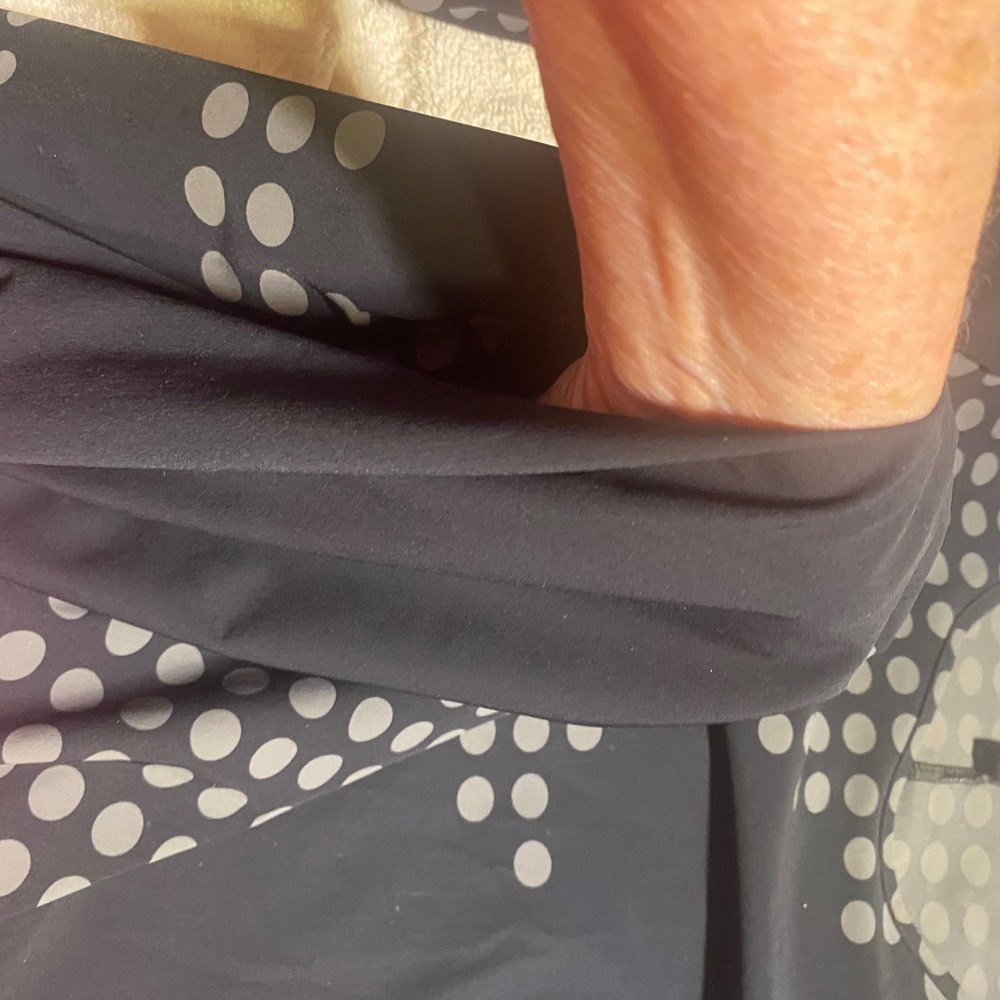 Porto SF Womens Black Gray Dot Lantern Bubble Dress Long Sleeve Pockets Size 1 - Picture 8 of 9